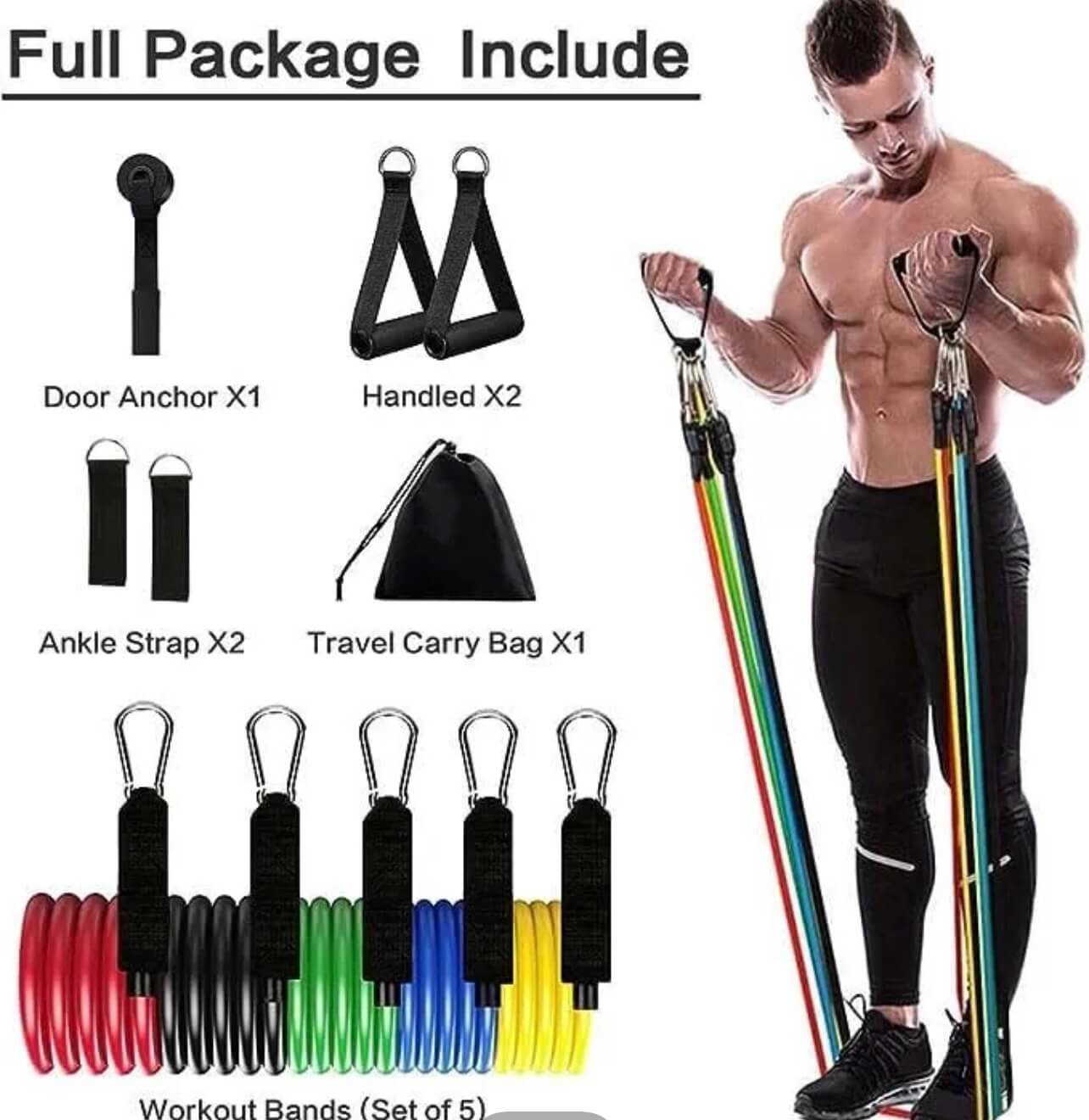 11(PCS) Power Exercise Resistance Band