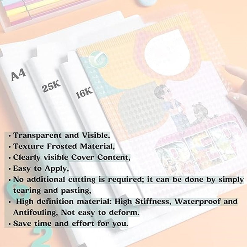 Self-Adhesive Transparent Book Cover