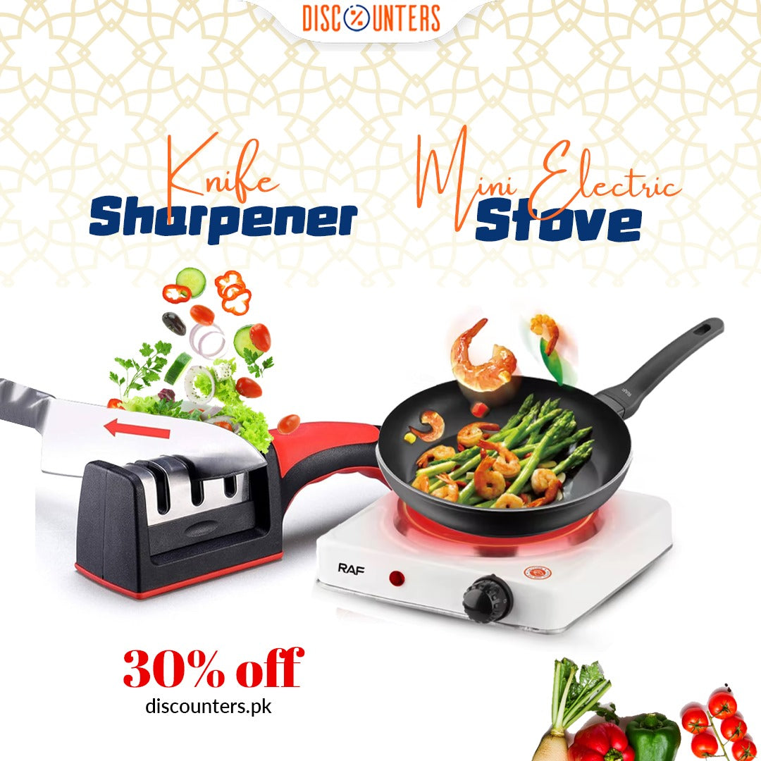 Bundle Mini Electric Stove+Knife Sharpener